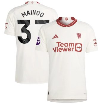 Kobbie Mainoo Manchester United 2023/24 Third Player Jersey - White