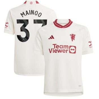 Kobbie Mainoo Manchester United Youth 2023/24 Third Replica Player Jersey - White