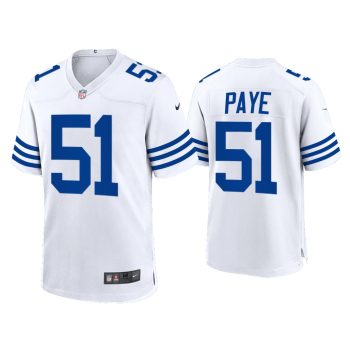 Kwity Paye Indianapolis Colts White 2021 Throwback Game Jersey
