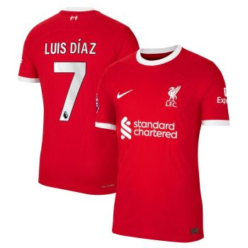 Luis Diaz Liverpool 2023/24 Home Player Jersey - Red