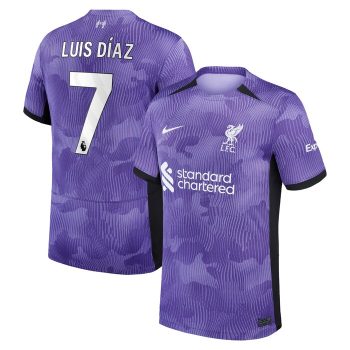 Luis Diaz Liverpool 2023/24 Third Stadium Replica Player Jersey - Purple