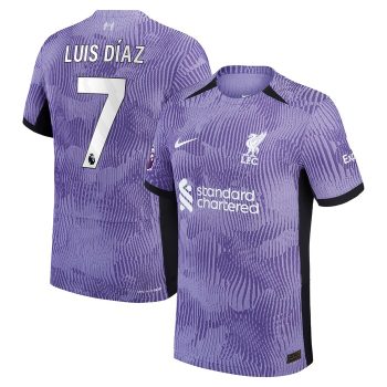 Luis Diaz Liverpool 2023/24 Third Vapor Match Player Jersey - Purple