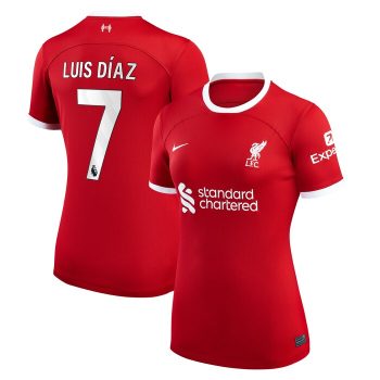 Luis Diaz Liverpool Women 2023/24 Home Replica Player Jersey - Red