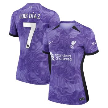 Luis Diaz Liverpool Women 2023/24 Third Stadium Replica Player Jersey - Purple