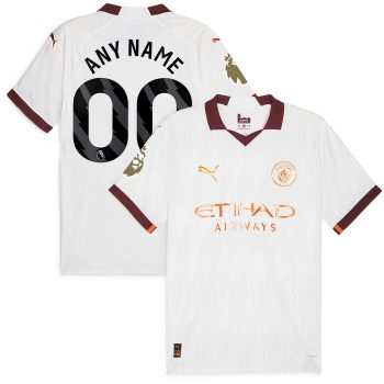 Manchester City 2023/24 Away Custom Jersey - White