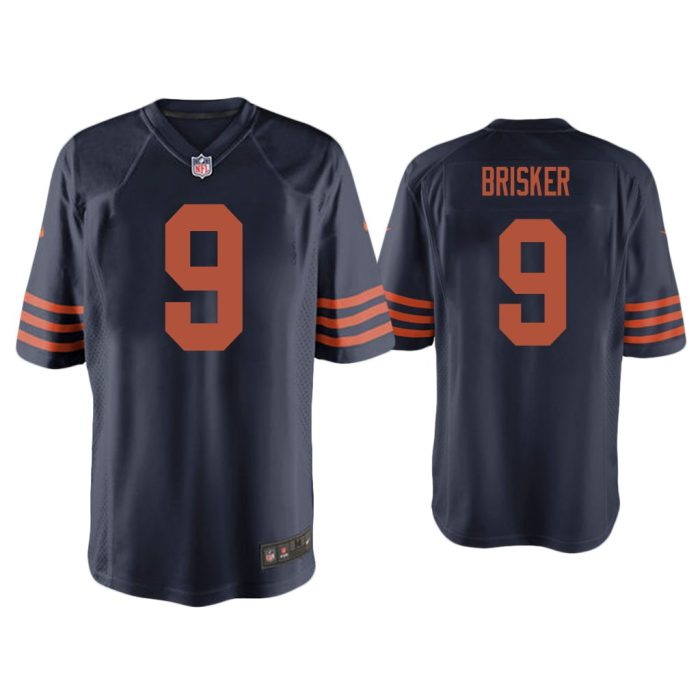 Men Jaquan Brisker Chicago Bears Navy Throwback Game Jersey