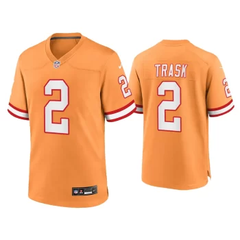 Men Kyle Trask Tampa Bay Buccaneers Orange Throwback Game Jersey