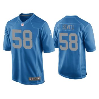 Men Penei Sewell Detroit Lions Blue Throwback Game Jersey
