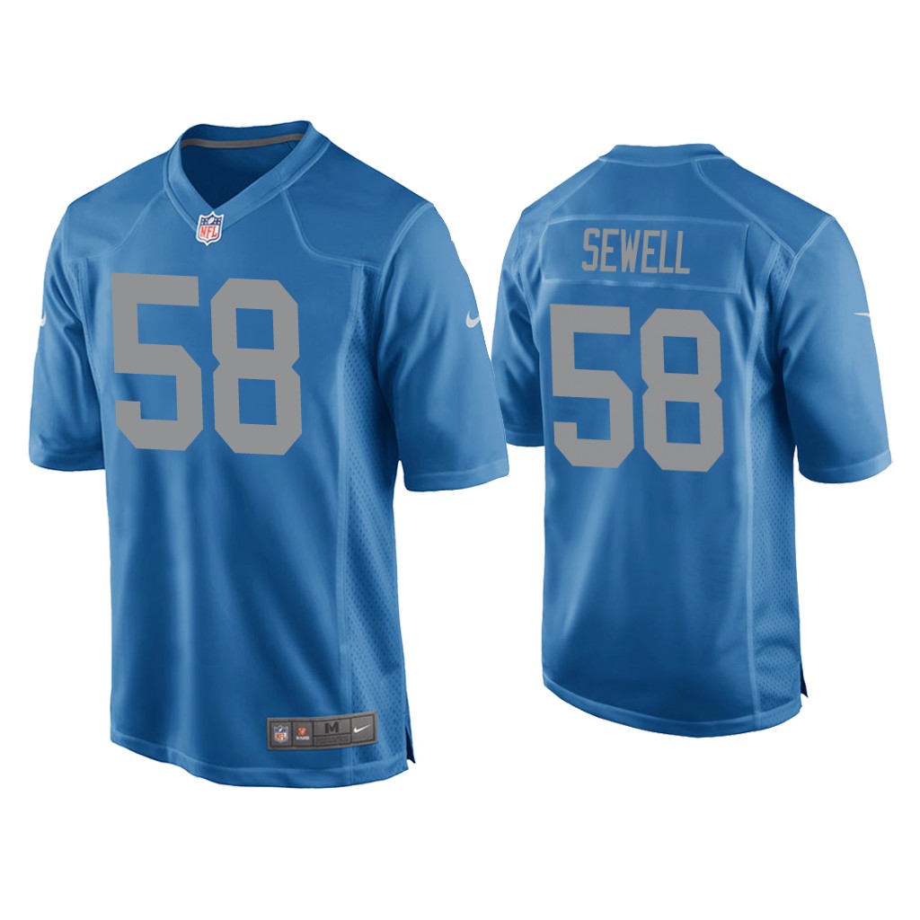 Men Penei Sewell Detroit Lions Blue Throwback Game Jersey – Choose Your ...