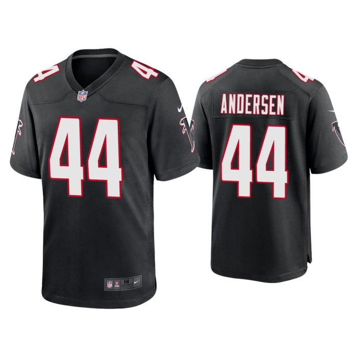 Men Troy Andersen Atlanta Falcons Black Throwback Game Jersey