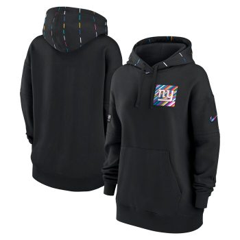 New York Giants Women 2023 NFL Crucial Catch Club Pullover Hoodie - Black
