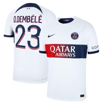 Ousmane Dembele Paris Saint-Germain 2023/24 Away Match Player Jersey - White