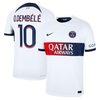 Ousmane Dembele Paris Saint-Germain 2023/24 Away Match Player Jersey - White