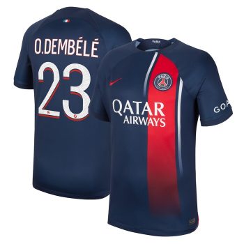 Ousmane Dembele Paris Saint-Germain 2023/24 Home Stadium Replica Player Jersey - Navy