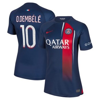 Ousmane Dembele Paris Saint-Germain Women 2023/24 Home Stadium Replica Player Jersey - Navy