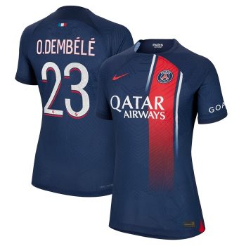 Ousmane Dembele Paris Saint-Germain Women's 2023/24 Home Match Player Jersey - Navy