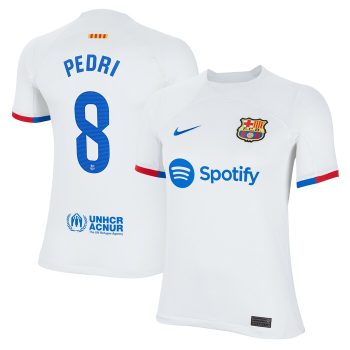 Pedri Barcelona Youth 2023/24 Away Replica Jersey - White