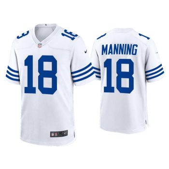 Peyton Manning Indianapolis Colts White 2021 Throwback Game Jersey