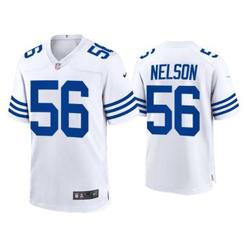 Quenton Nelson Indianapolis Colts White 2021 Throwback Game Jersey