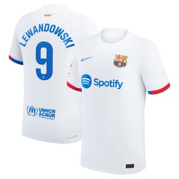 Robert Lewandowski Barcelona 2023/24 Away Jersey - White