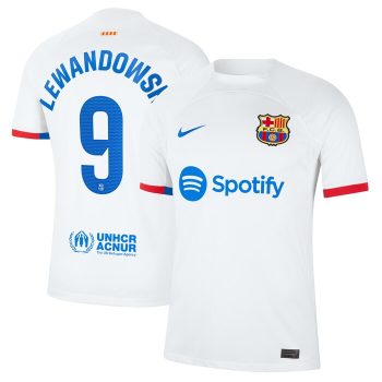 Robert Lewandowski Barcelona 2023/24 Away Replica Jersey - White