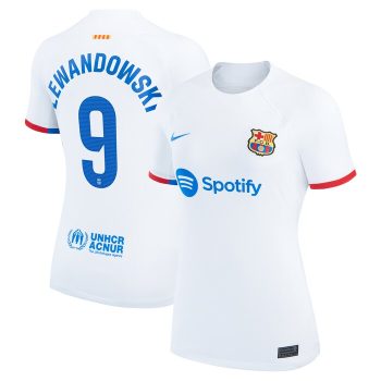 Robert Lewandowski Barcelona Women 2023/24 Away Replica Jersey - White