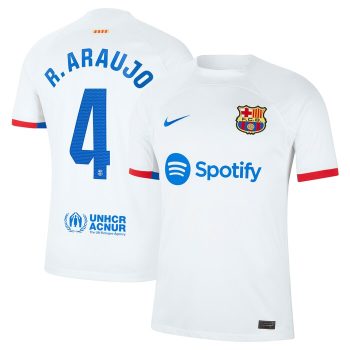 Ronald Araujo Barcelona 2023/24 Away Replica Jersey - White