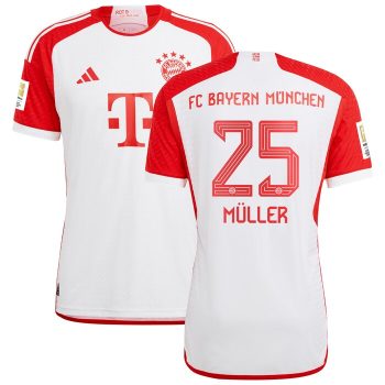 Thomas Muller Bayern Munich 2023/24 Home Jersey - White