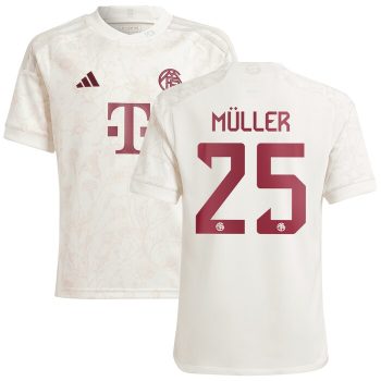 Thomas Muller Bayern Munich Youth 2023/24 Third Replica Jersey - White