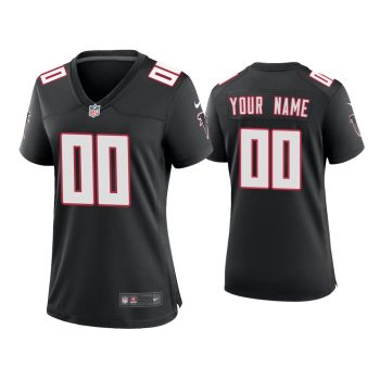 Women 2020 Custom Atlanta Falcons Black Throwback Game Jersey