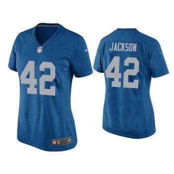 Women Justin Jackson Detroit Lions Blue Throwback Game Jersey