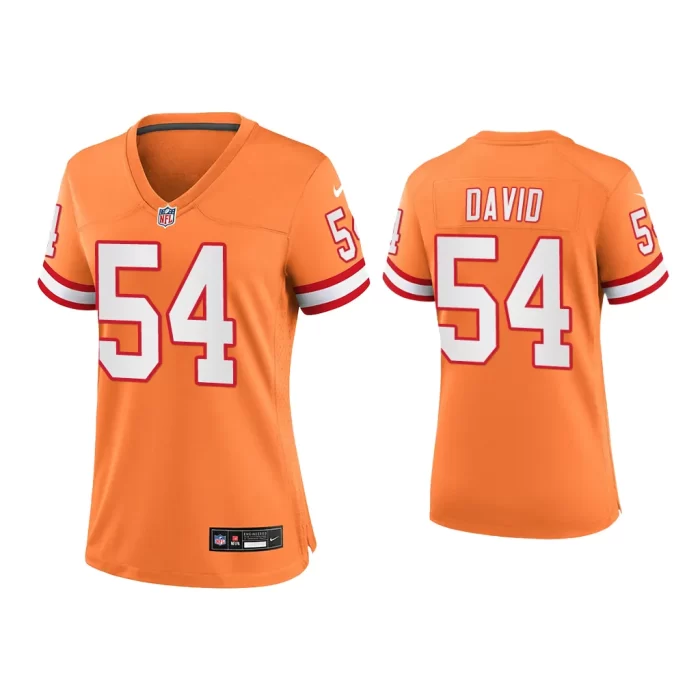 Women Lavonte David Tampa Bay Buccaneers Orange Throwback Game Jersey