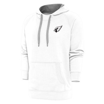 Arizona Cardinals Antigua Metallic Logo Victory Pullover Hoodie - White