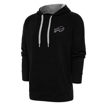 Buffalo Bills Antigua Metallic Logo Victory Pullover Hoodie - Black