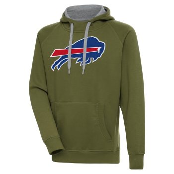 Buffalo Bills Antigua Primary Logo Victory Pullover Hoodie - Olive