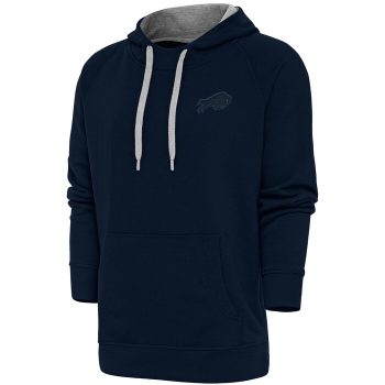 Buffalo Bills Antigua Tonal Logo Victory Pullover Hoodie - Navy