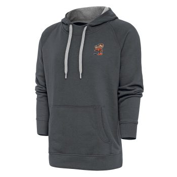 Cleveland Browns Antigua Team Logo Victory Pullover Hoodie - Charcoal