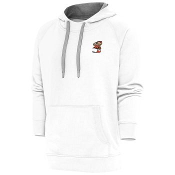 Cleveland Browns Antigua Team Logo Victory Pullover Hoodie - White