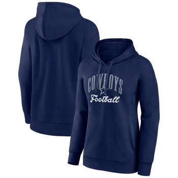 Dallas Cowboys Fanatics Branded Women's Team Logo Victory Script Pullover Hoodie - Navy