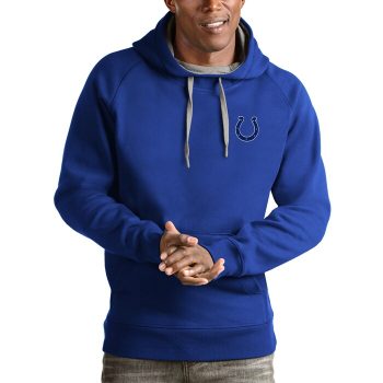 Indianapolis Colts Antigua Logo Victory Pullover Hoodie - Royal