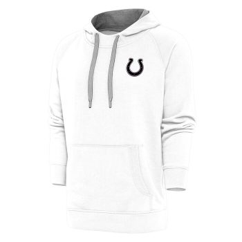 Indianapolis Colts Antigua Metallic Logo Victory Pullover Hoodie - White