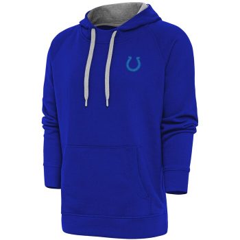 Indianapolis Colts Antigua Tonal Logo Victory Pullover Hoodie - Royal