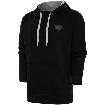 Jacksonville Jaguars Antigua Tonal Logo Victory Pullover Hoodie - Black