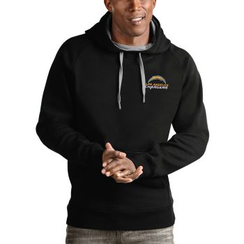 Los Angeles Chargers Antigua Logo Victory Pullover Hoodie - Black