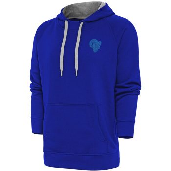 Los Angeles Rams Antigua Tonal Logo Victory Pullover Hoodie - Royal