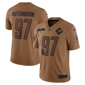 Aidan Hutchinson Detroit Lions 2023 Salute To Service Limited Jersey - Brown