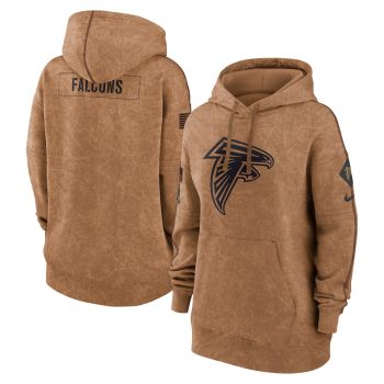 Atlanta Falcons Women 2023 Salute to Service Pullover Hoodie - Brown