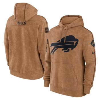 Buffalo Bills 2023 Salute To Service Club Pullover Hoodie - Brown