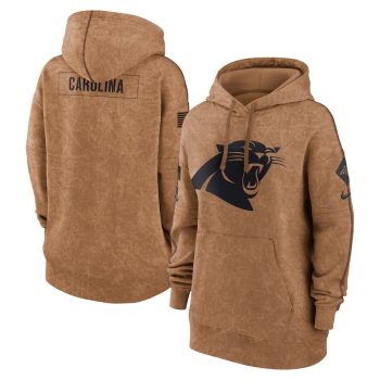 Carolina Panthers Women 2023 Salute to Service Pullover Hoodie - Brown