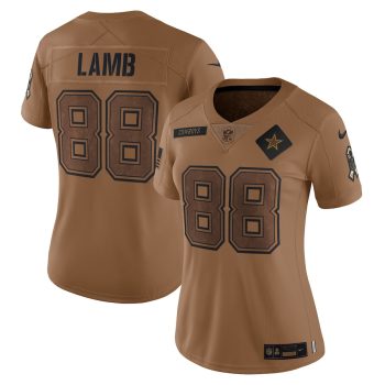 CeeDee Lamb Dallas Cowboys Women's 2023 Salute To Service Limited Jersey - Brown